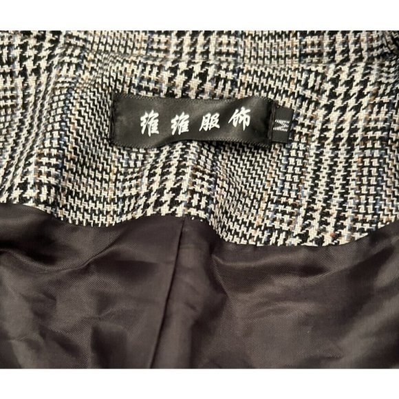 Women's Double Breasted Pleated Plaid Blazer M RoxyMC‎ - Picture 6 of 6